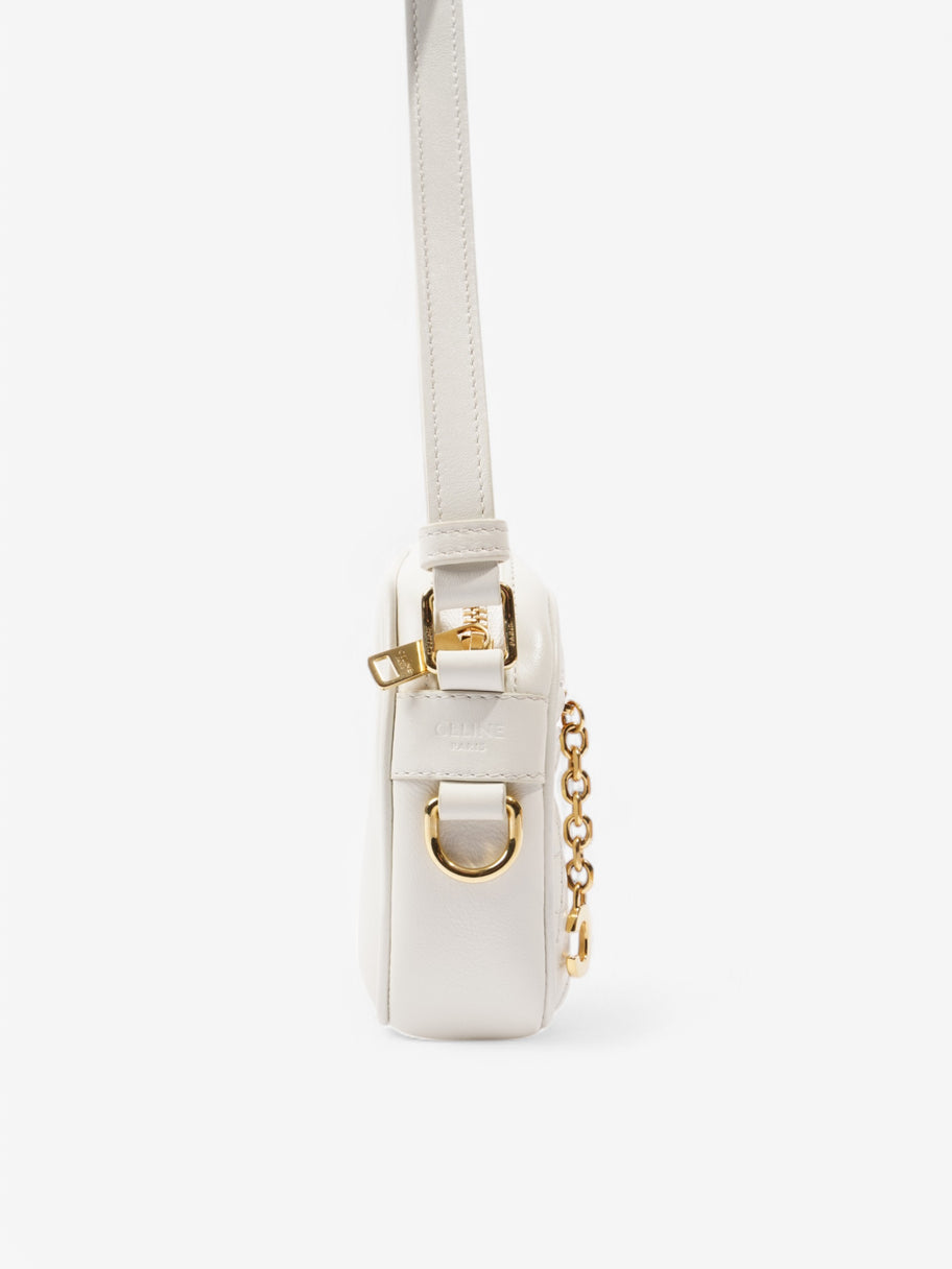 Celine C Charm Crossbody White Leather Image 5