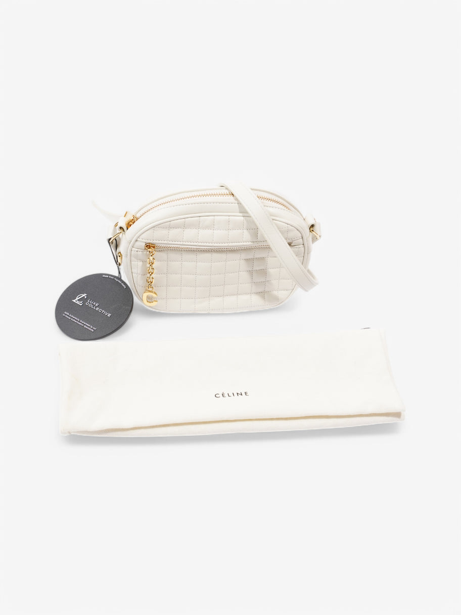 Celine C Charm Crossbody White Leather Image 9