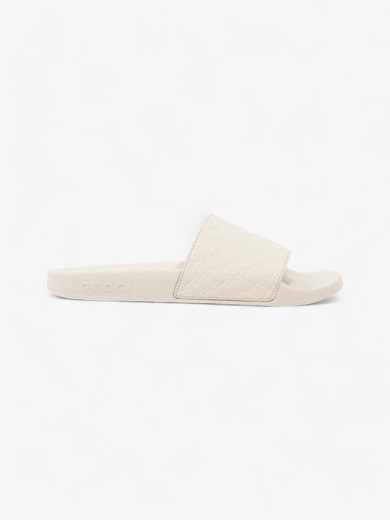  Gucci Microguccissima Slide Ivory Rubber EU 37 UK 4