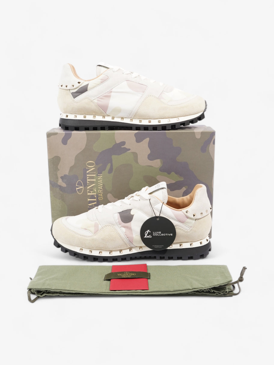 Valentino Rockrunner Sneakers  Pink Camouflage  / Ivory Suede EU 41 UK 8 Image 10