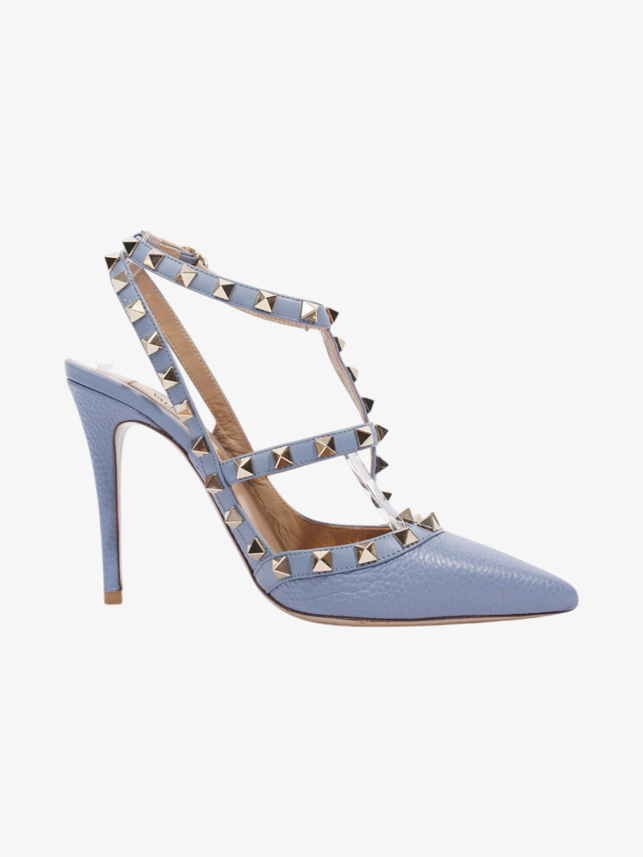 Valentino Rockstud Heels 100 Blue Leather EU 37 UK 4 Image 4