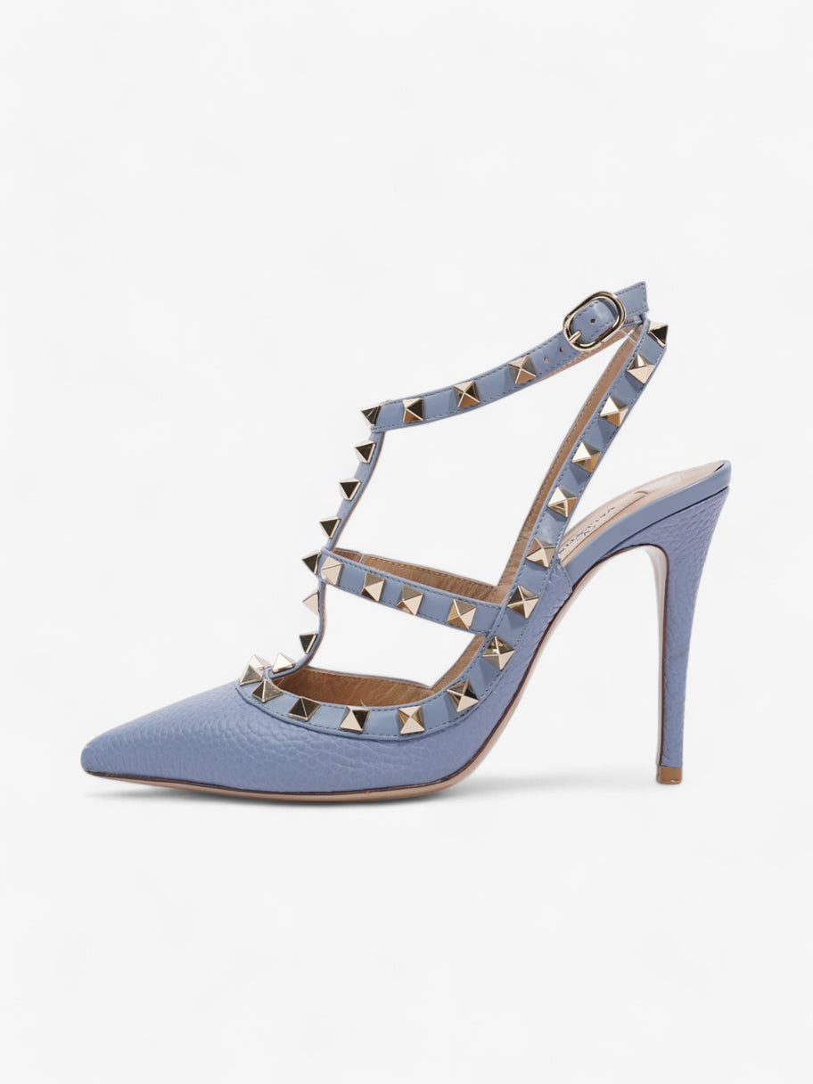 Valentino Rockstud Heels 100 Blue Leather EU 37 UK 4 Image 5