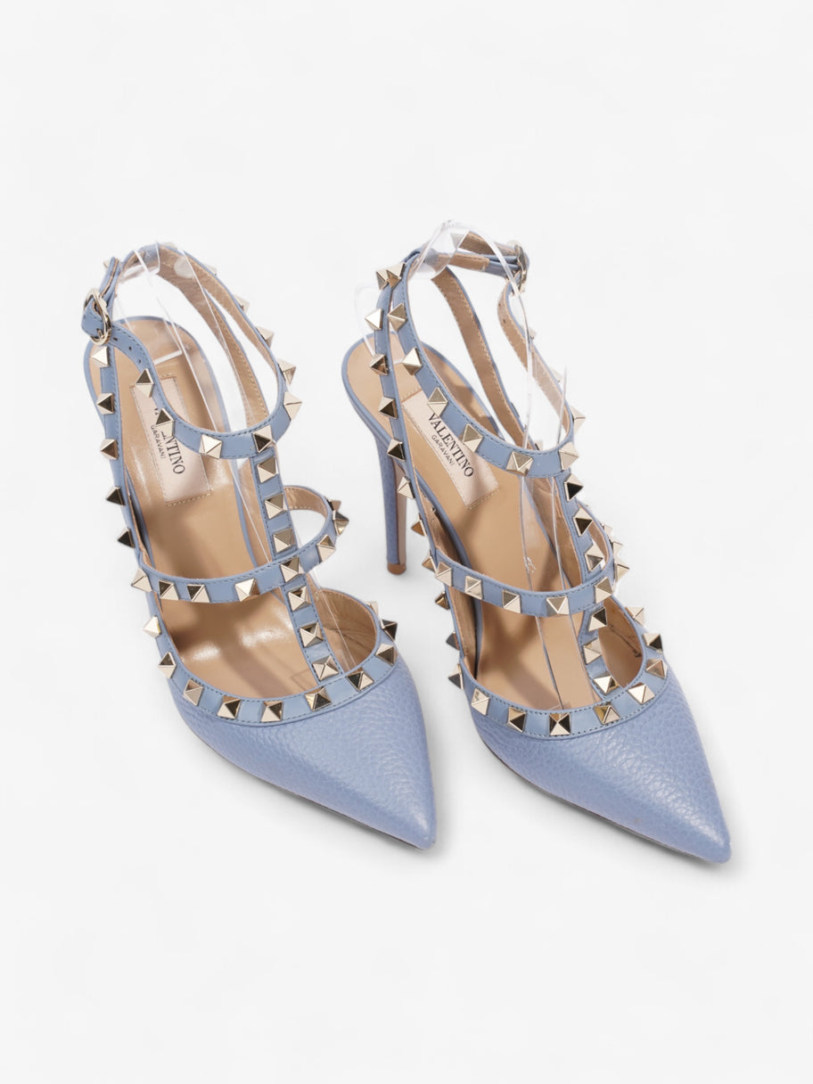 Valentino Rockstud Heels 100 Blue Leather EU 37 UK 4 Image 8