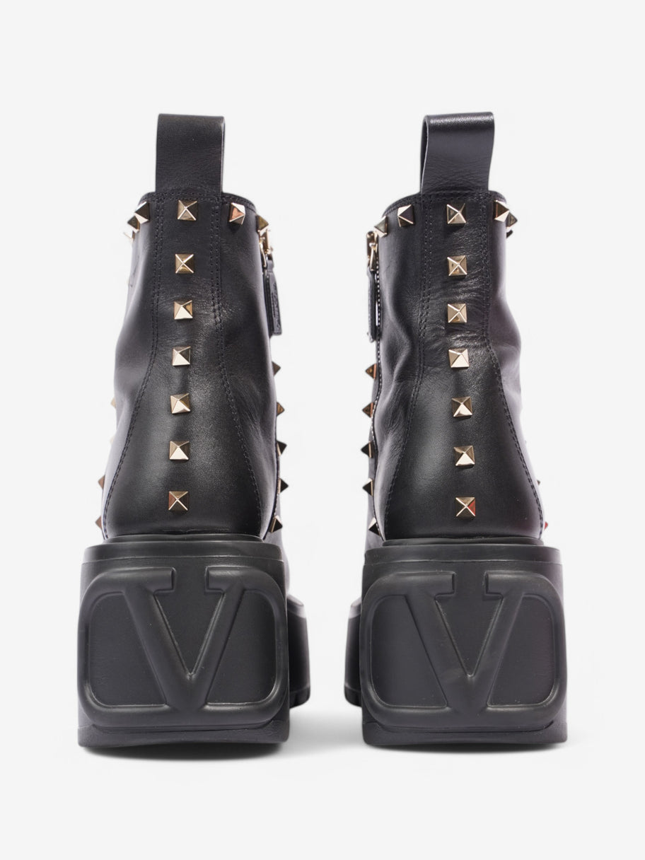 Valentino Beatle Stud Boots Black / Gold Leather EU 38 UK 5 Image 6