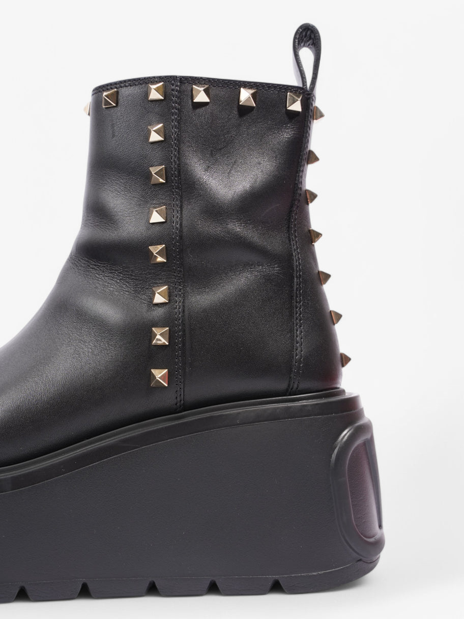 Valentino Beatle Stud Boots Black / Gold Leather EU 38 UK 5 Image 9