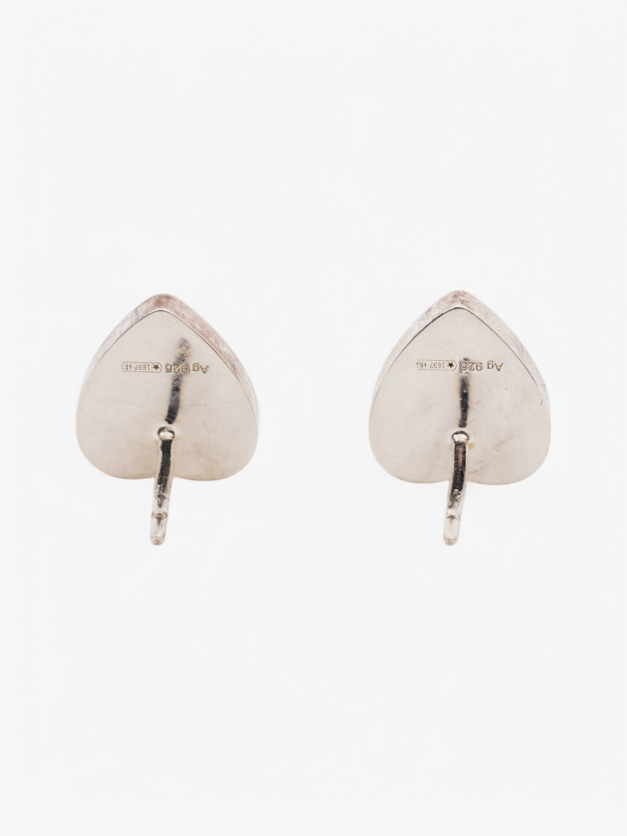 Gucci Trademark Heart Shaped Earrings Silver Silver Sterling Image 3