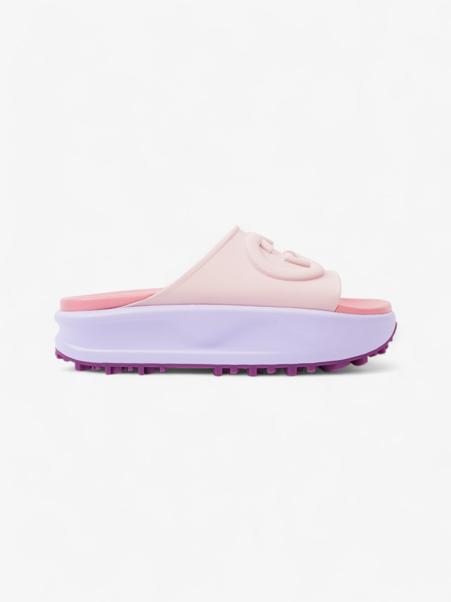 Gucci GG Platform Slides Pink / Purple Rubber EU 38 UK 5 Image 1