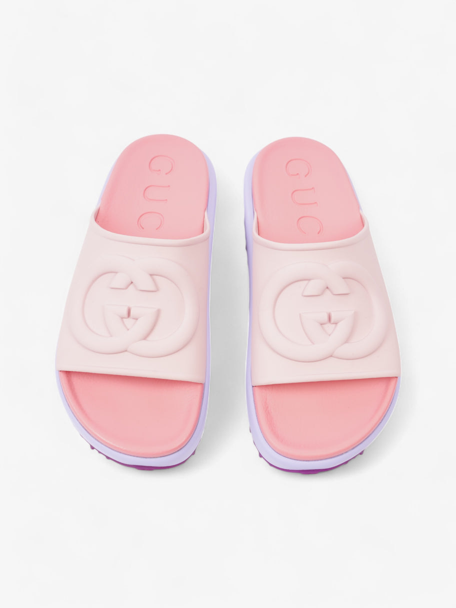 Gucci GG Platform Slides Pink / Purple Rubber EU 38 UK 5 Image 8