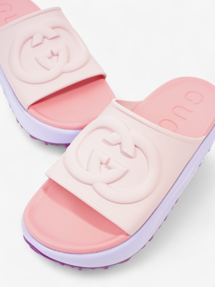 Gucci GG Platform Slides Pink / Purple Rubber EU 38 UK 5 Image 9