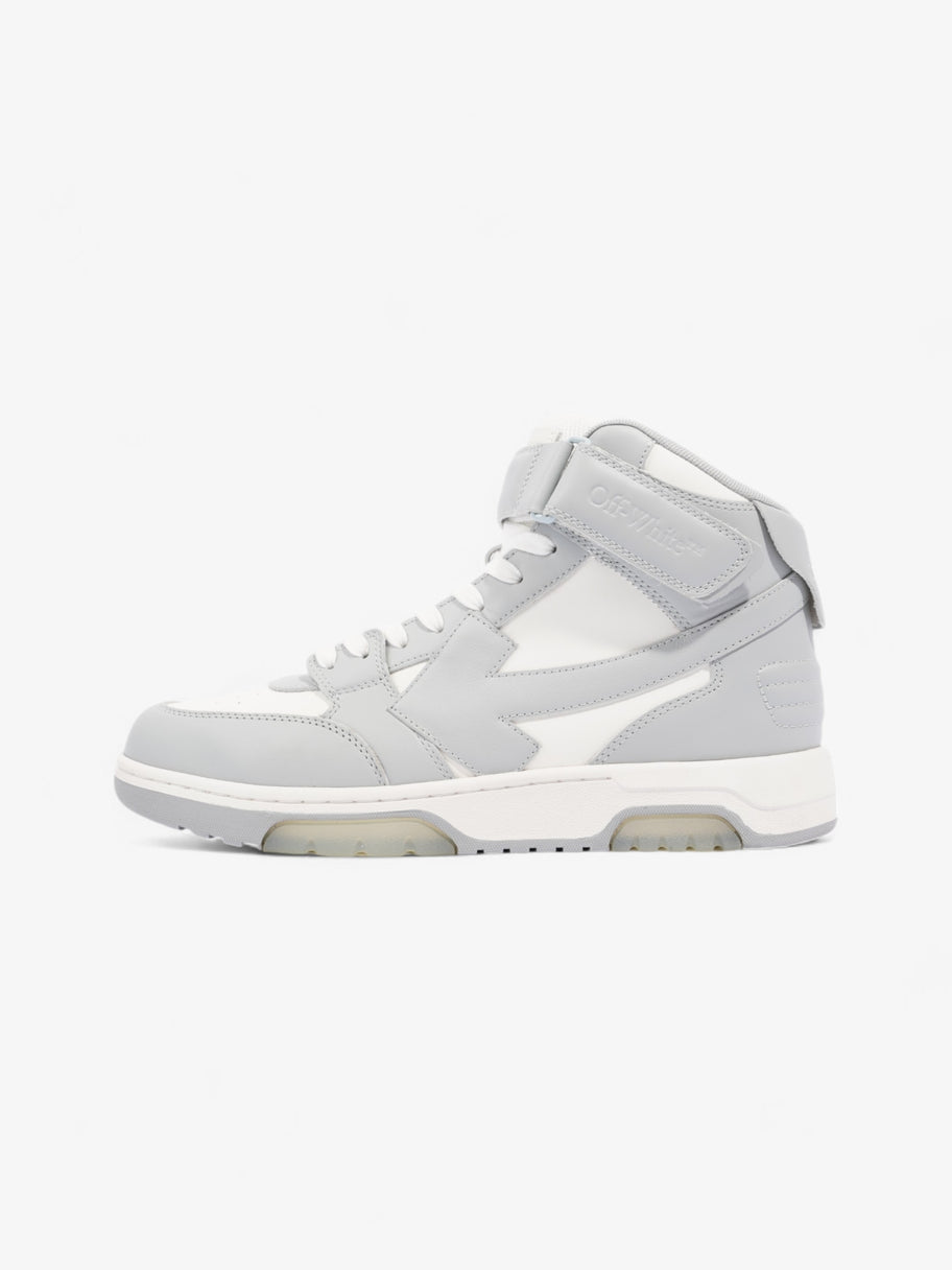 Off White Out of Office Mid Top Sneaker White / Grey Leather EU 43 UK 9 Image 5