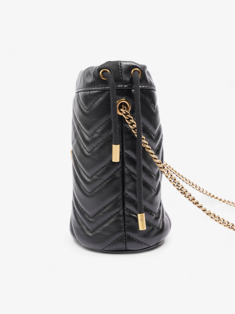 Gucci GG Marmont Bucket Bag Black Matelasse Leather Image 3