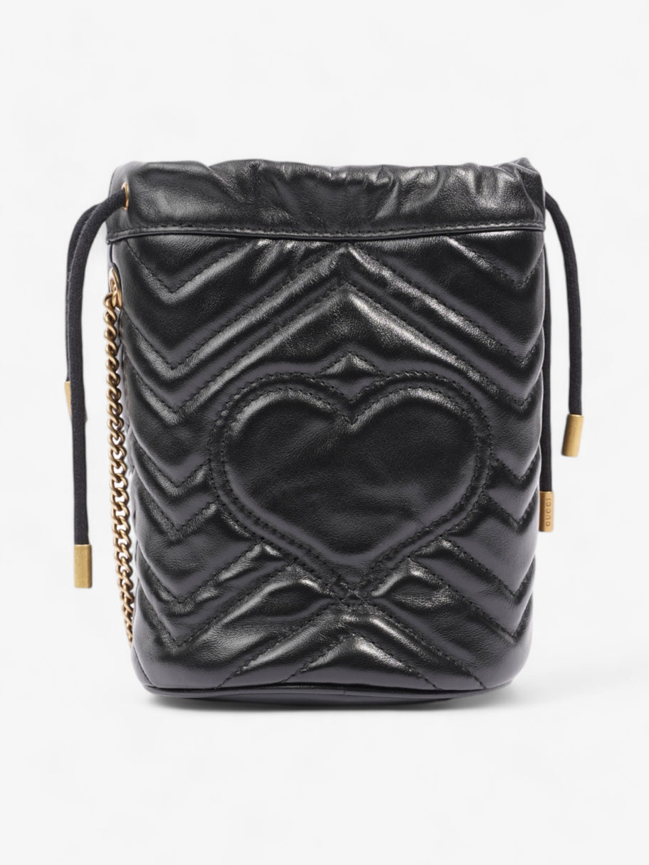 Gucci GG Marmont Bucket Bag Black Matelasse Leather Image 4