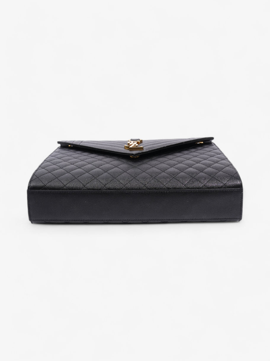 Saint Laurent Envelope Black Calfskin Leather Large Image 6