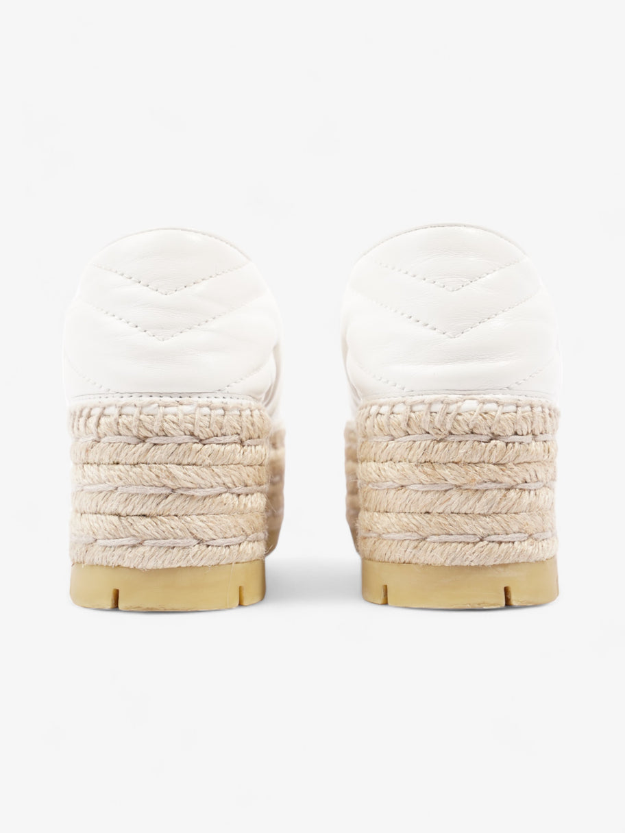 Gucci GG Marmont Platform Espadrille White / Gold Nappa Leather EU 36.5 UK 3.5 Image 6