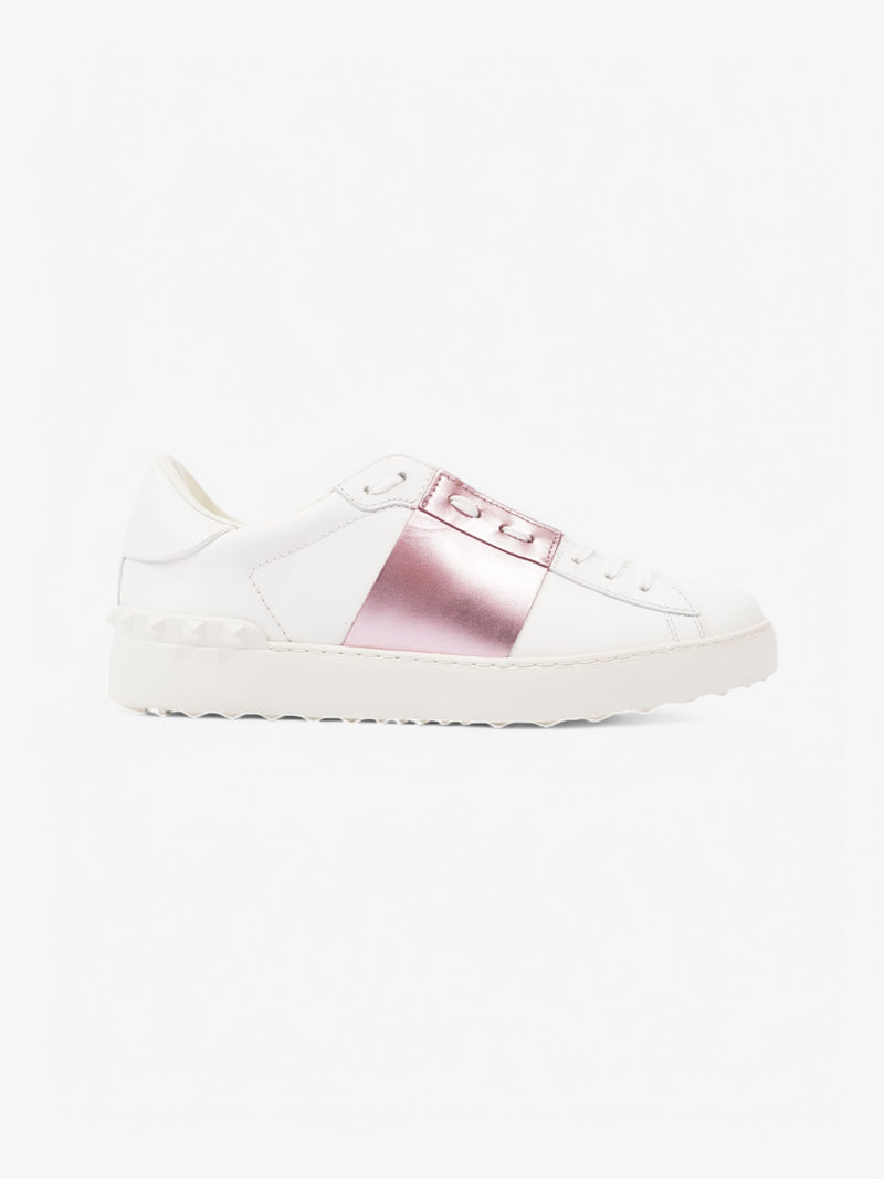  Valentino VLTN Open Sneakers White  / Pink Leather EU 41 UK 8