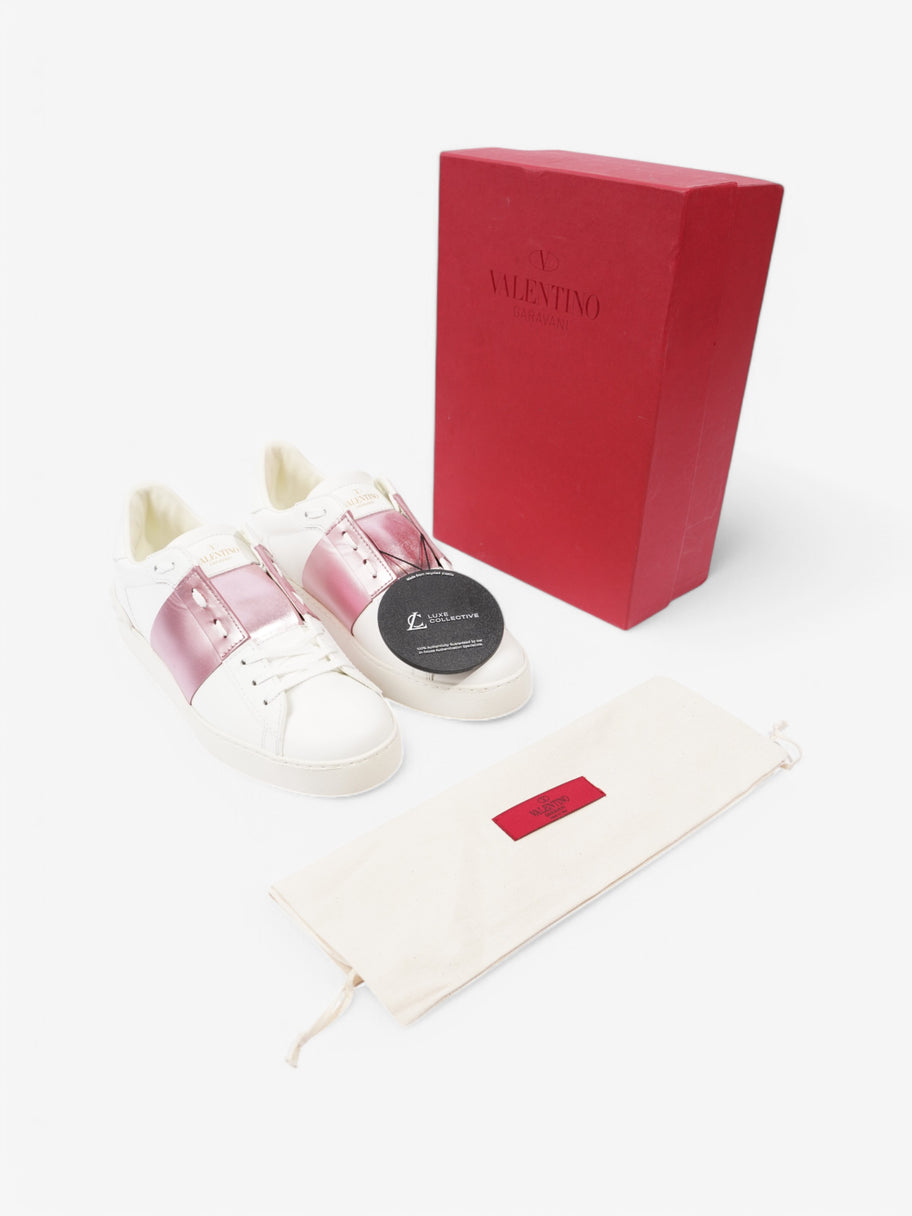 Valentino VLTN Open Sneakers White  / Pink Leather EU 41 UK 8 Image 10