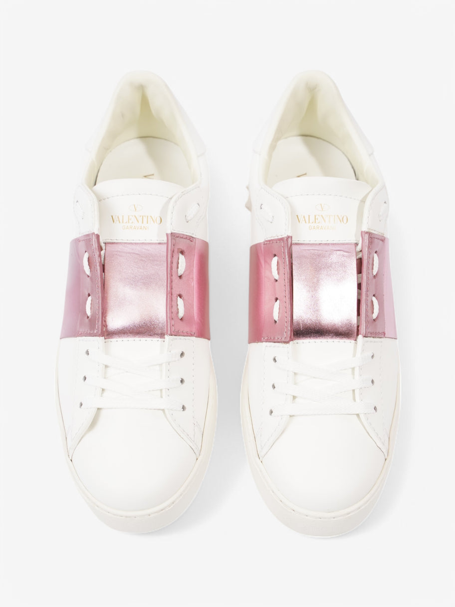 Valentino VLTN Open Sneakers White  / Pink Leather EU 41 UK 8 Image 8