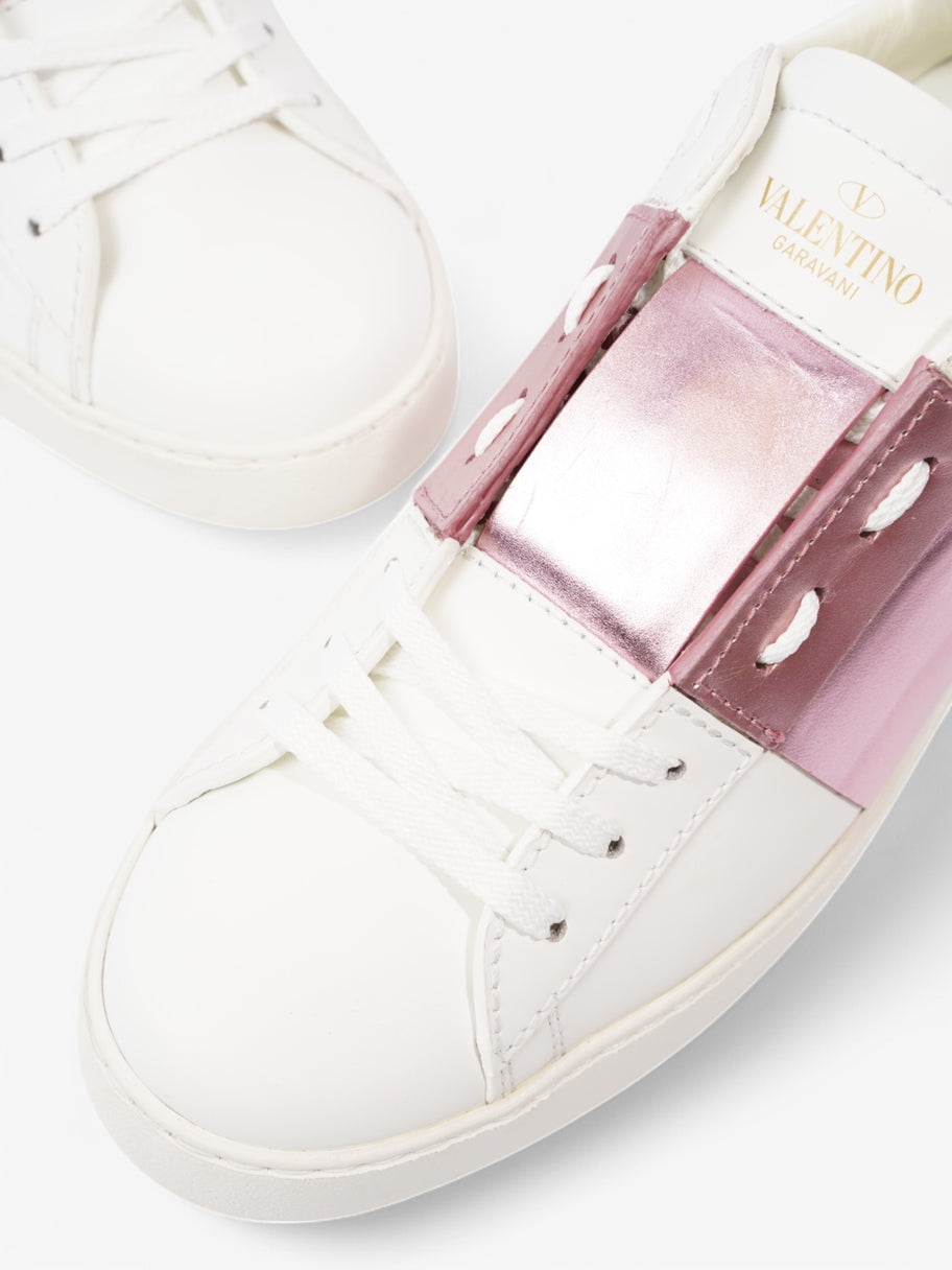 Valentino VLTN Open Sneakers White  / Pink Leather EU 41 UK 8 Image 9