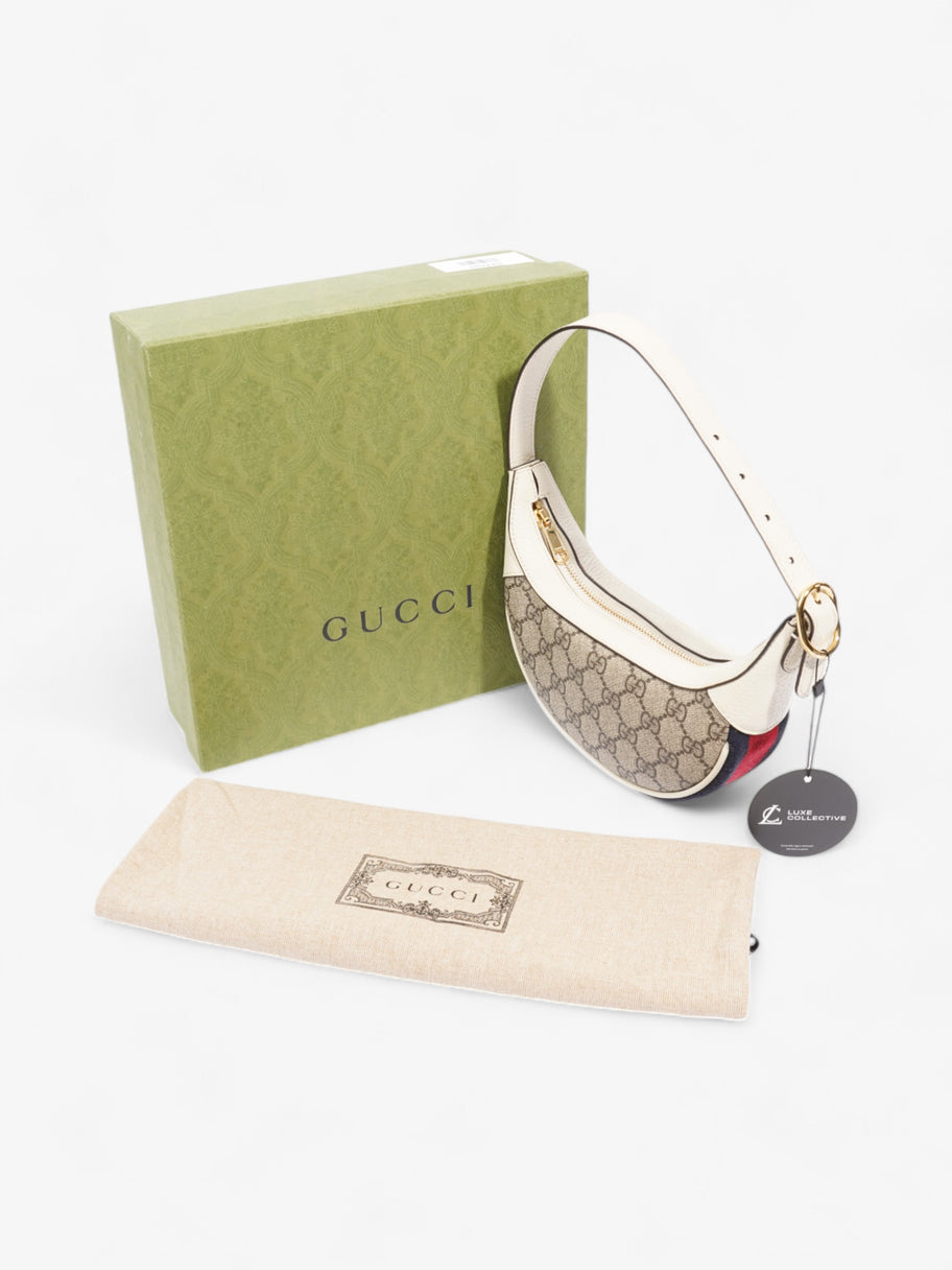 Gucci Ophidia GG Mini Bag Supreme / White Coated Canvas Image 9