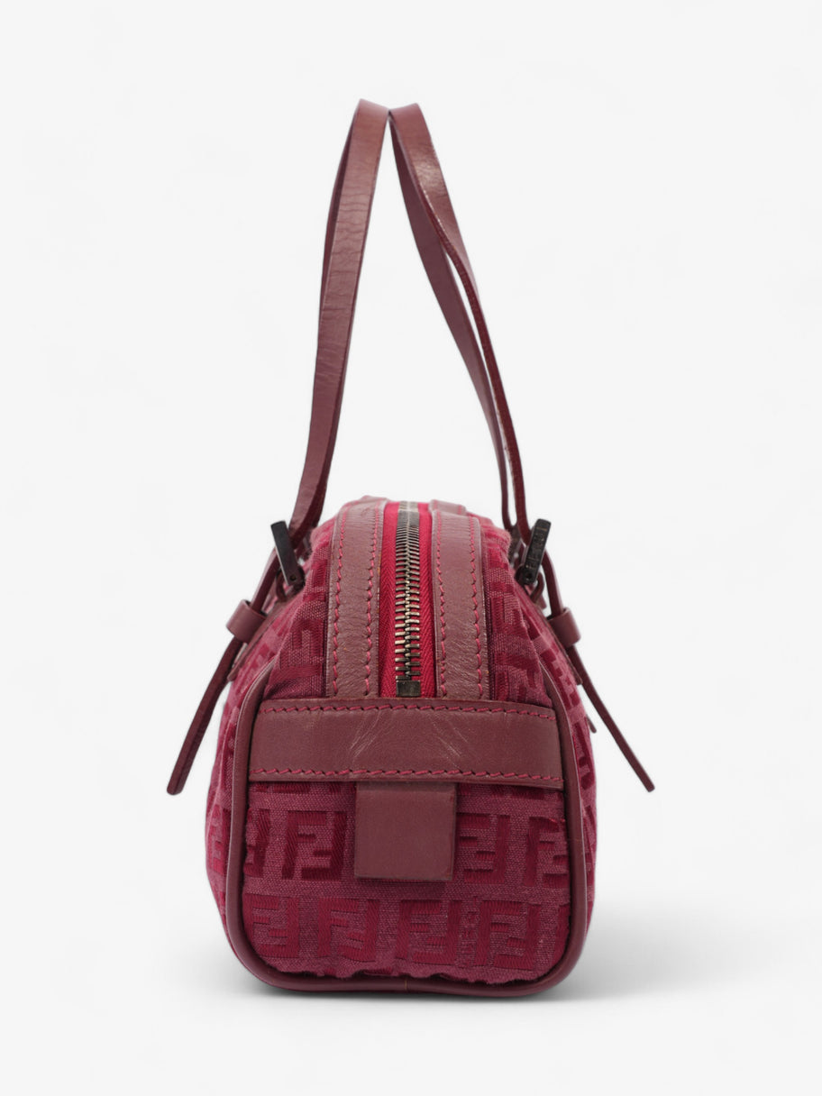 Fendi Vintage Zucchino Red Canvas Image 3