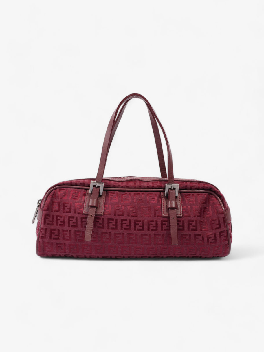 Fendi Vintage Zucchino Red Canvas Image 4