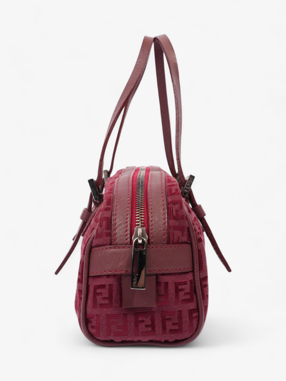 Fendi Vintage Zucchino Red Canvas Image 5