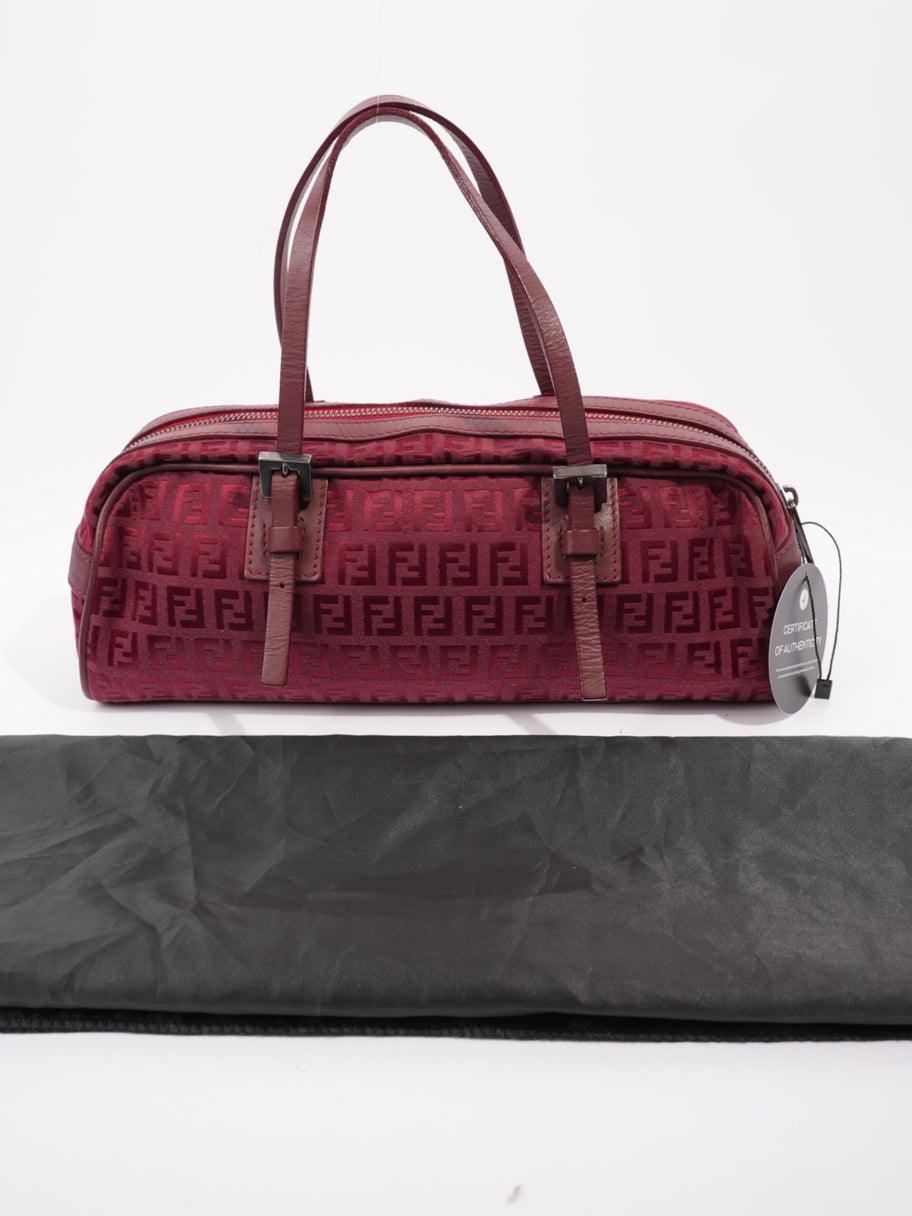 Fendi Vintage Zucchino Red Canvas Image 9