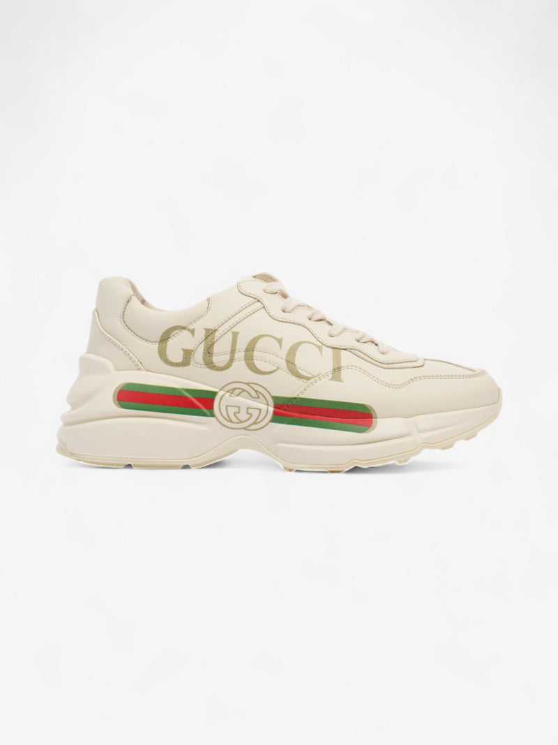  Gucci Rhyton Ivory / Red / Green Leather EU 38.5 UK 5.5