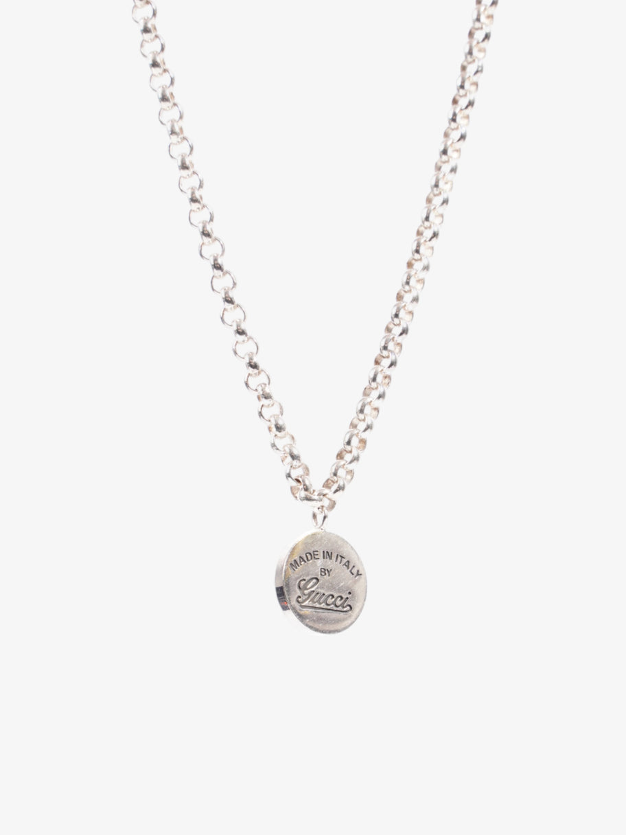 Gucci Logo Circle Necklace Silver Silver Sterling Image 2