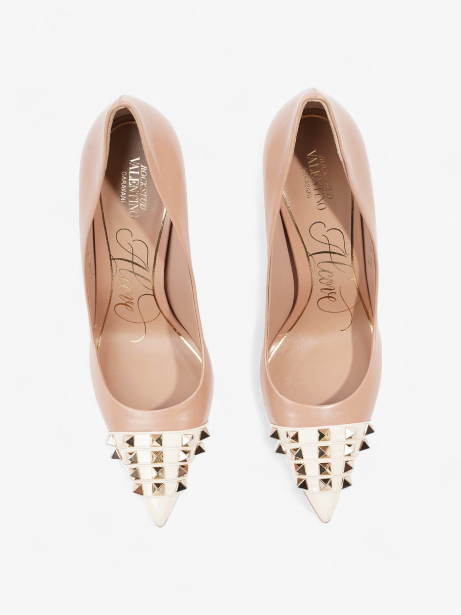 Valentino Rockstud Alcove Heels 110 Nude / White Leather EU 38 UK 5 Image 8