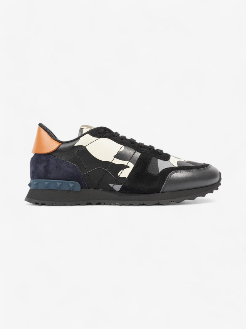  Valentino Rockrunner Sneakers Black / White / Orange Leather EU 41 UK 7