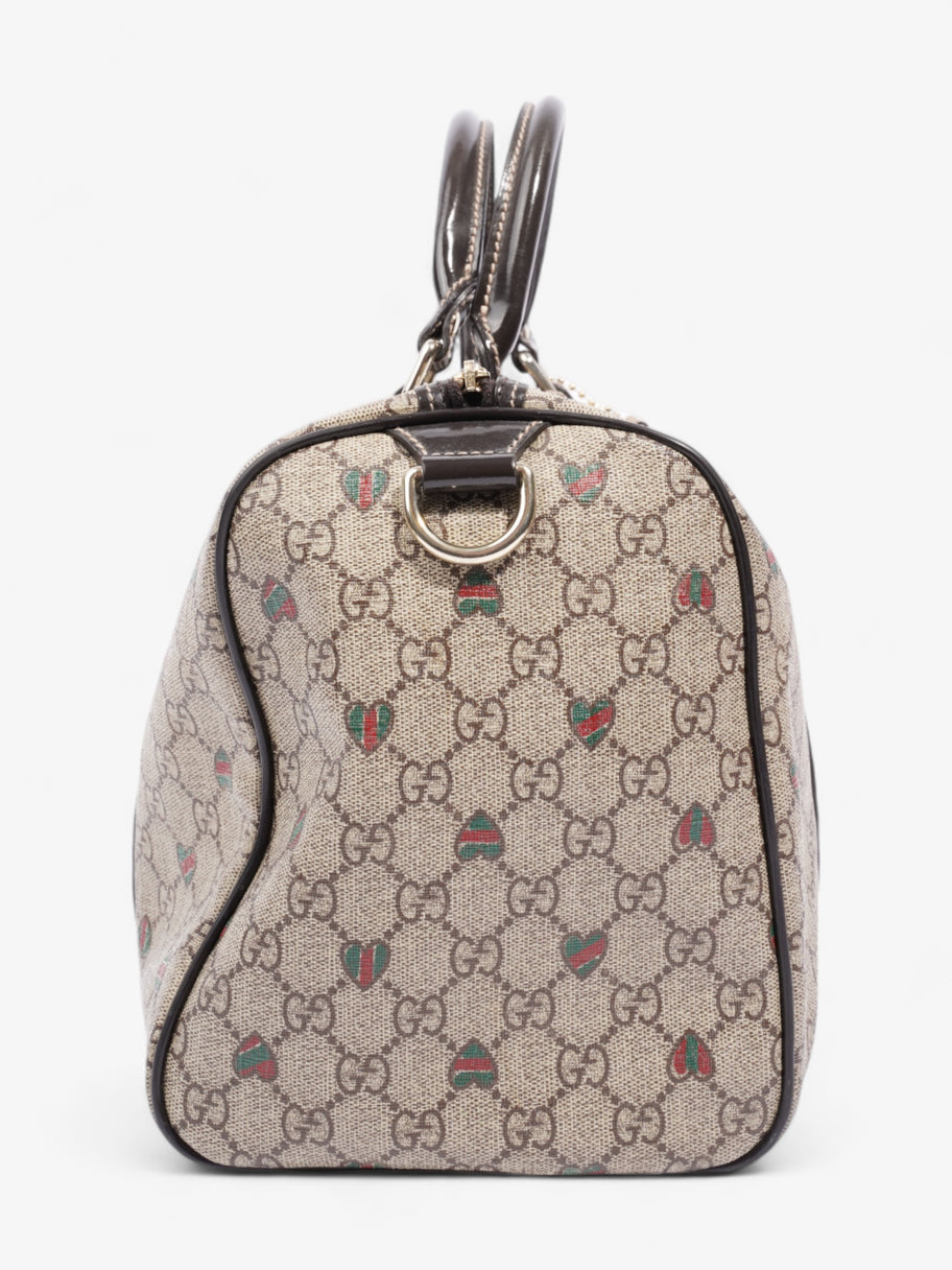 Gucci Boston Bag GG Supreme / Red / Green Coated Canvas Image 5