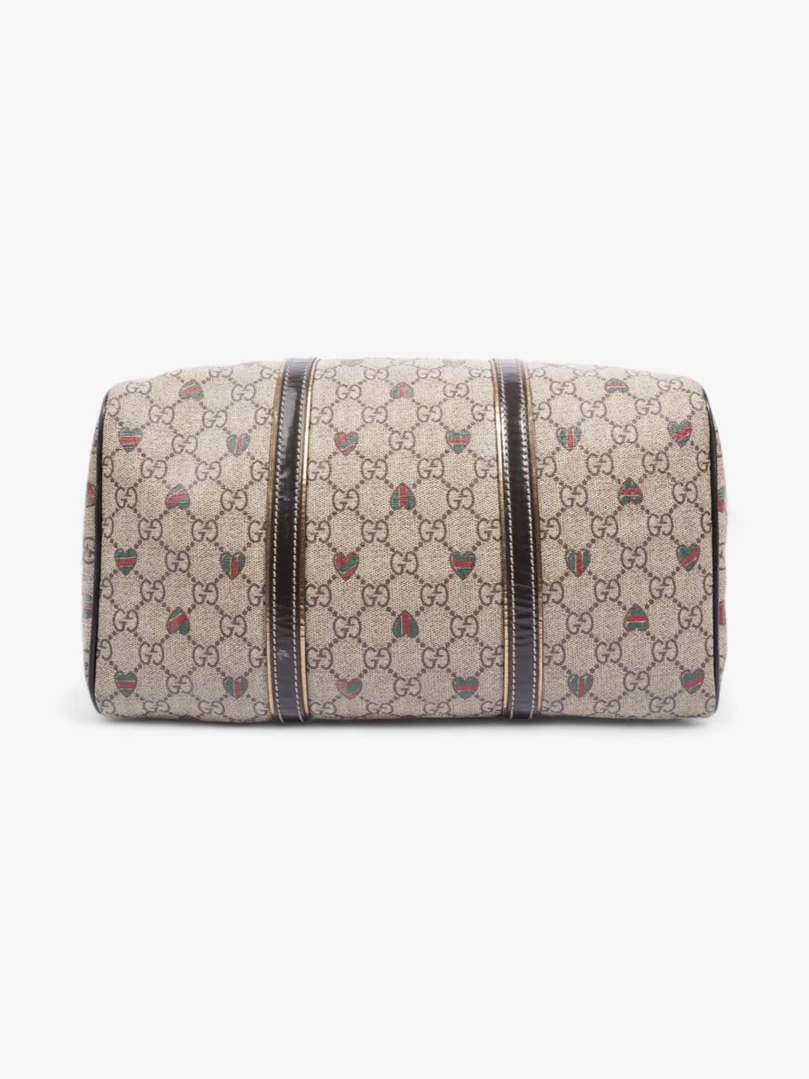 Gucci Boston Bag GG Supreme / Red / Green Coated Canvas Image 6