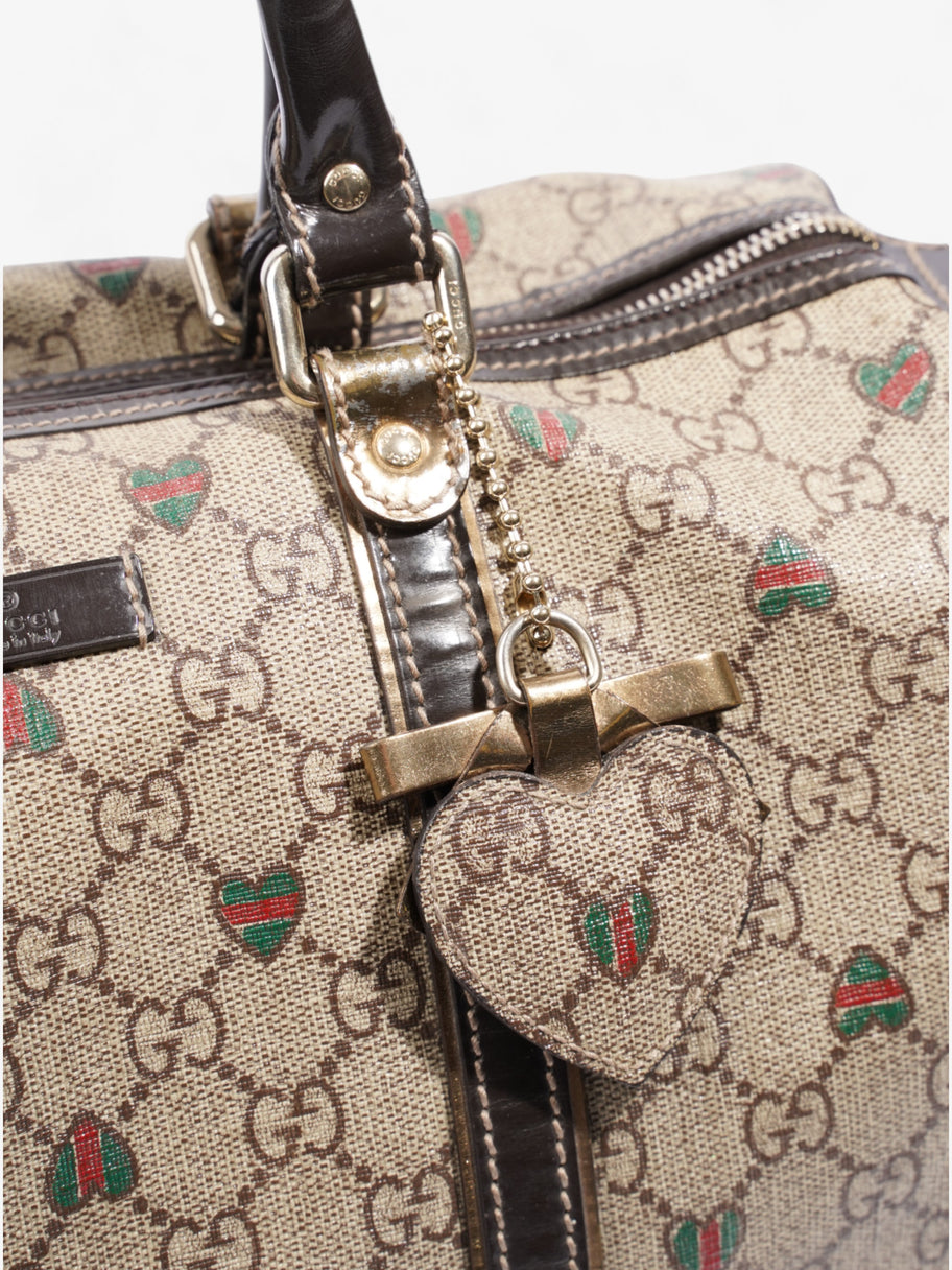 Gucci Boston Bag GG Supreme / Red / Green Coated Canvas Image 7