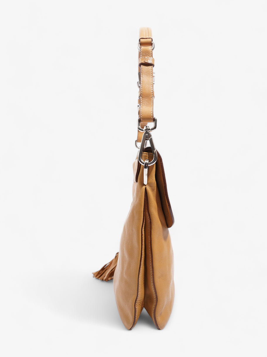 Prada Tassel Flap Shoulder Caramel Brown  Leather Image 5