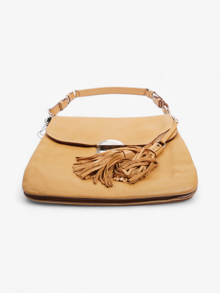 Prada Tassel Flap Shoulder Caramel Brown  Leather Image 6