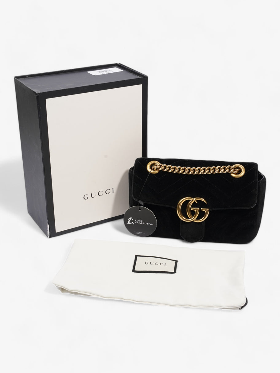 Gucci GG Marmont Black Velvet Mini Image 9