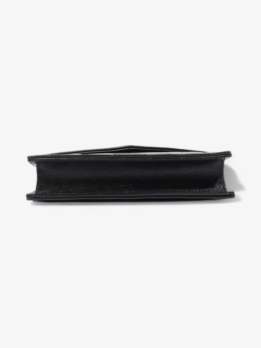 Saint Laurent Envelope Wallet On Chain Black Grained Leather Image 6