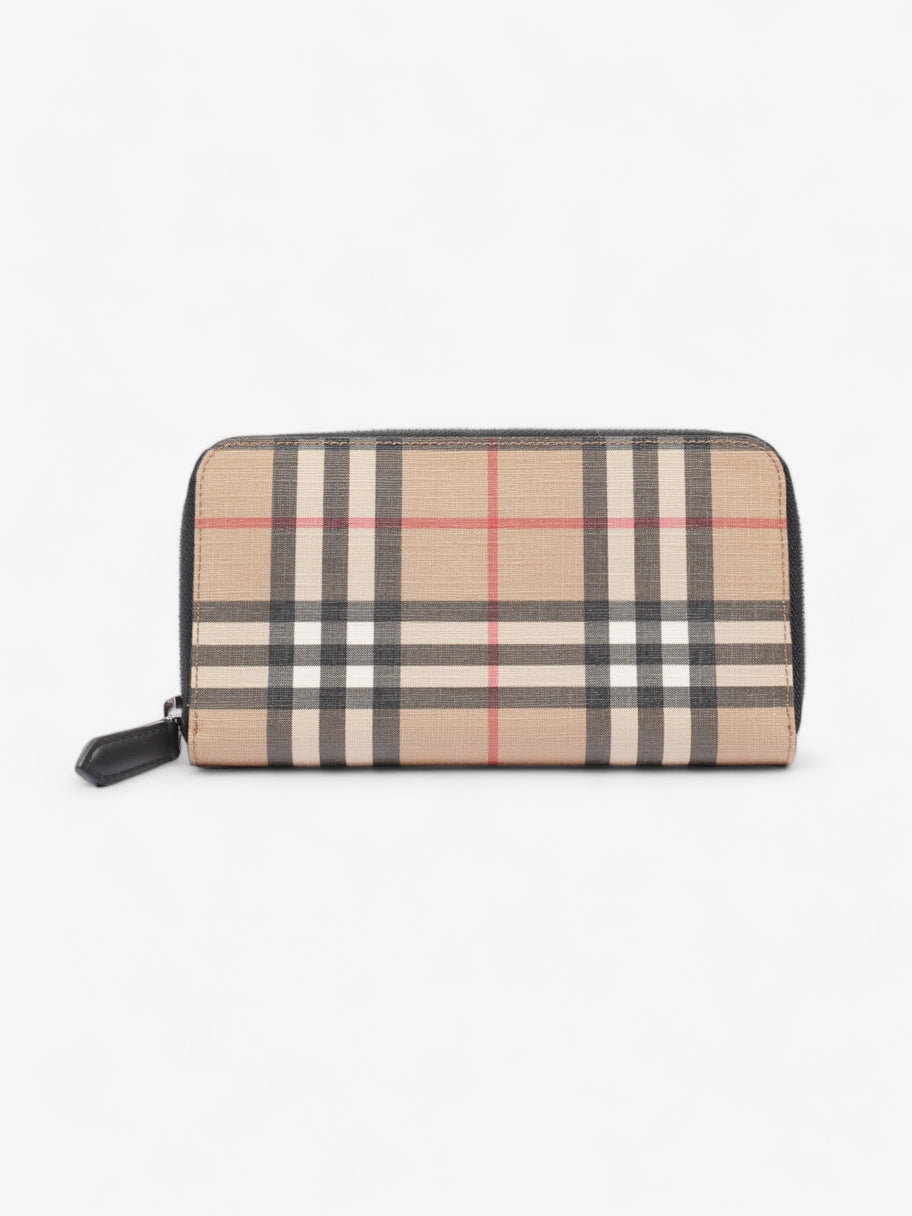 Burberry Elmore Zip Around Wallet House Check Canvas Image 1