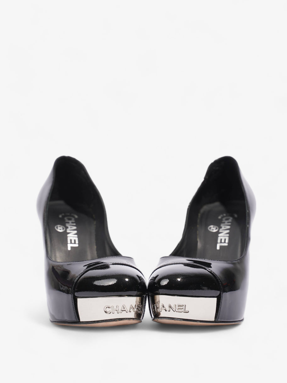 Chanel Platform Heel 100 Black Patent Leather EU 36 UK 3 Image 9