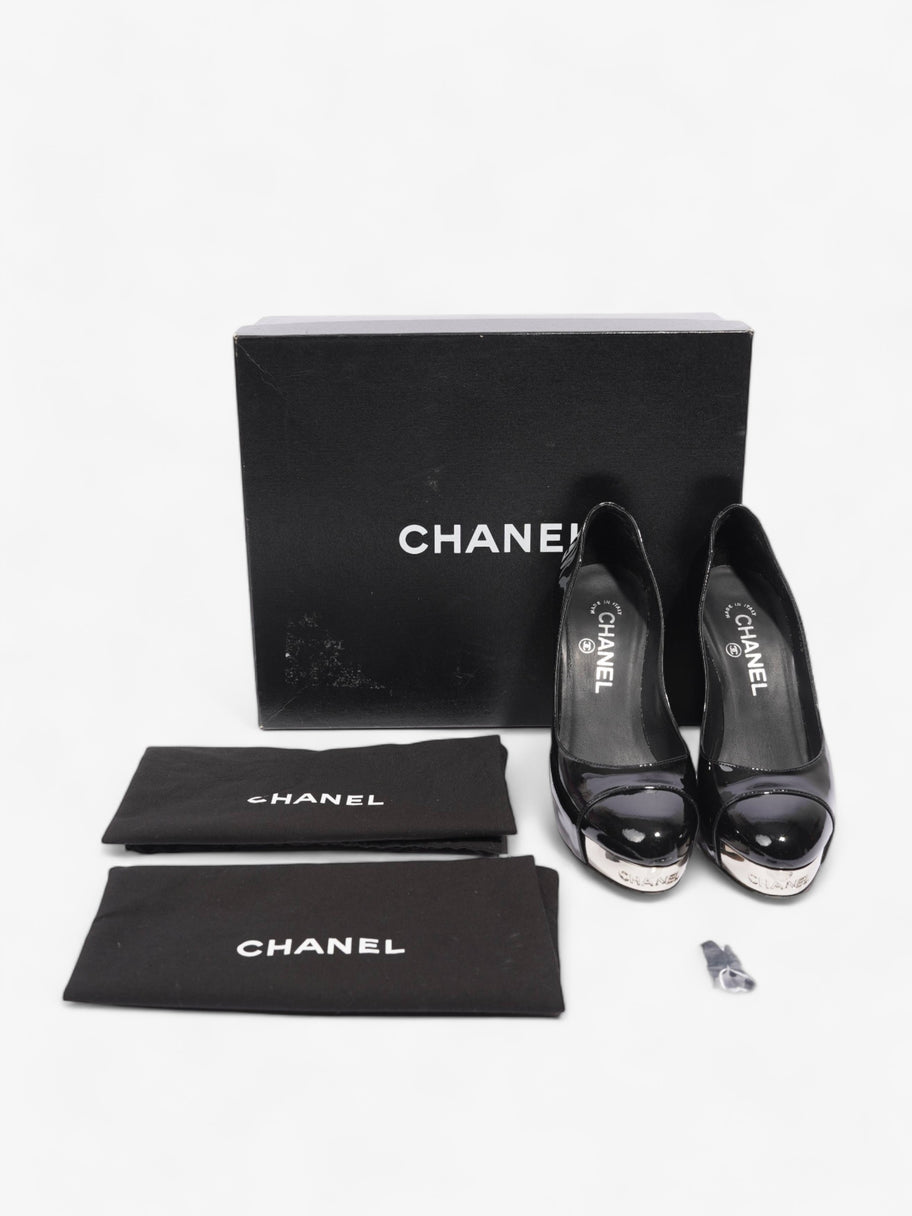 Chanel Platform Heel 100 Black Patent Leather EU 36 UK 3 Image 10