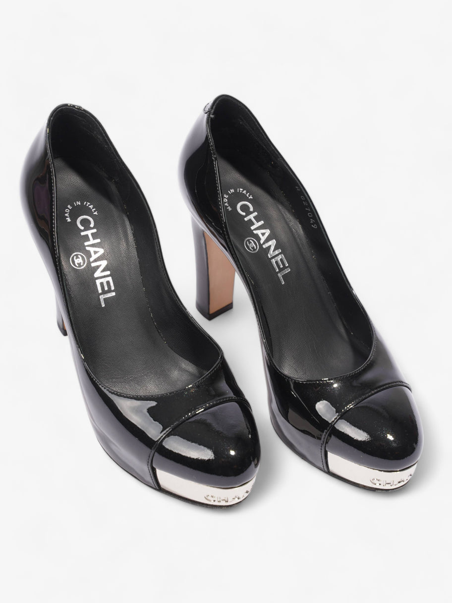 Chanel Platform Heel 100 Black Patent Leather EU 36 UK 3 Image 12