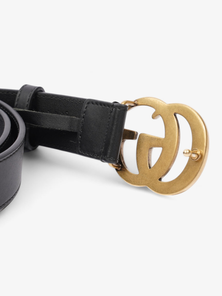 Gucci GG Marmont Belt Black / Gold Leather 85cm / 34