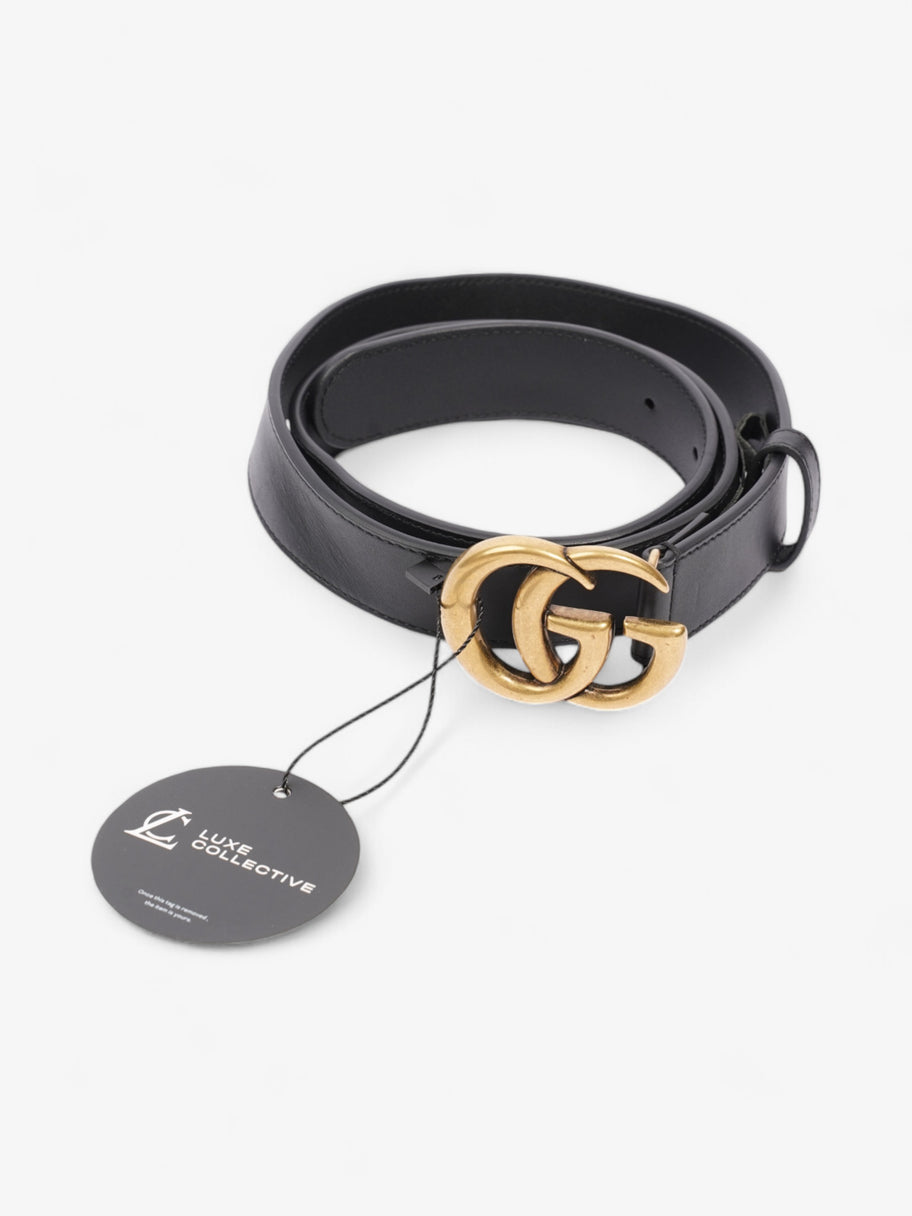 Gucci GG Marmont Belt Black / Gold Leather 85cm / 34