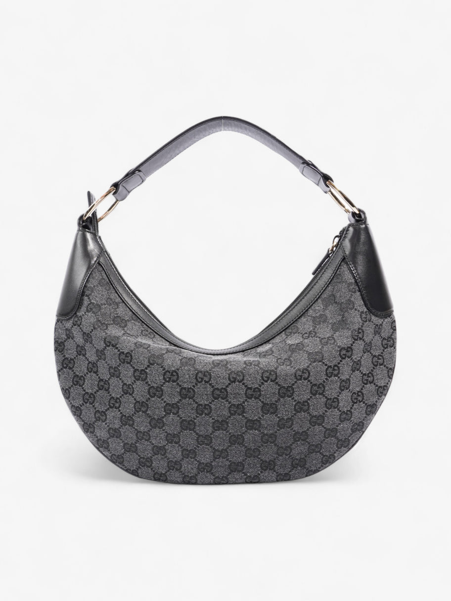 Gucci Half Moon Hobo Black Denim GG Supreme Denim Image 4