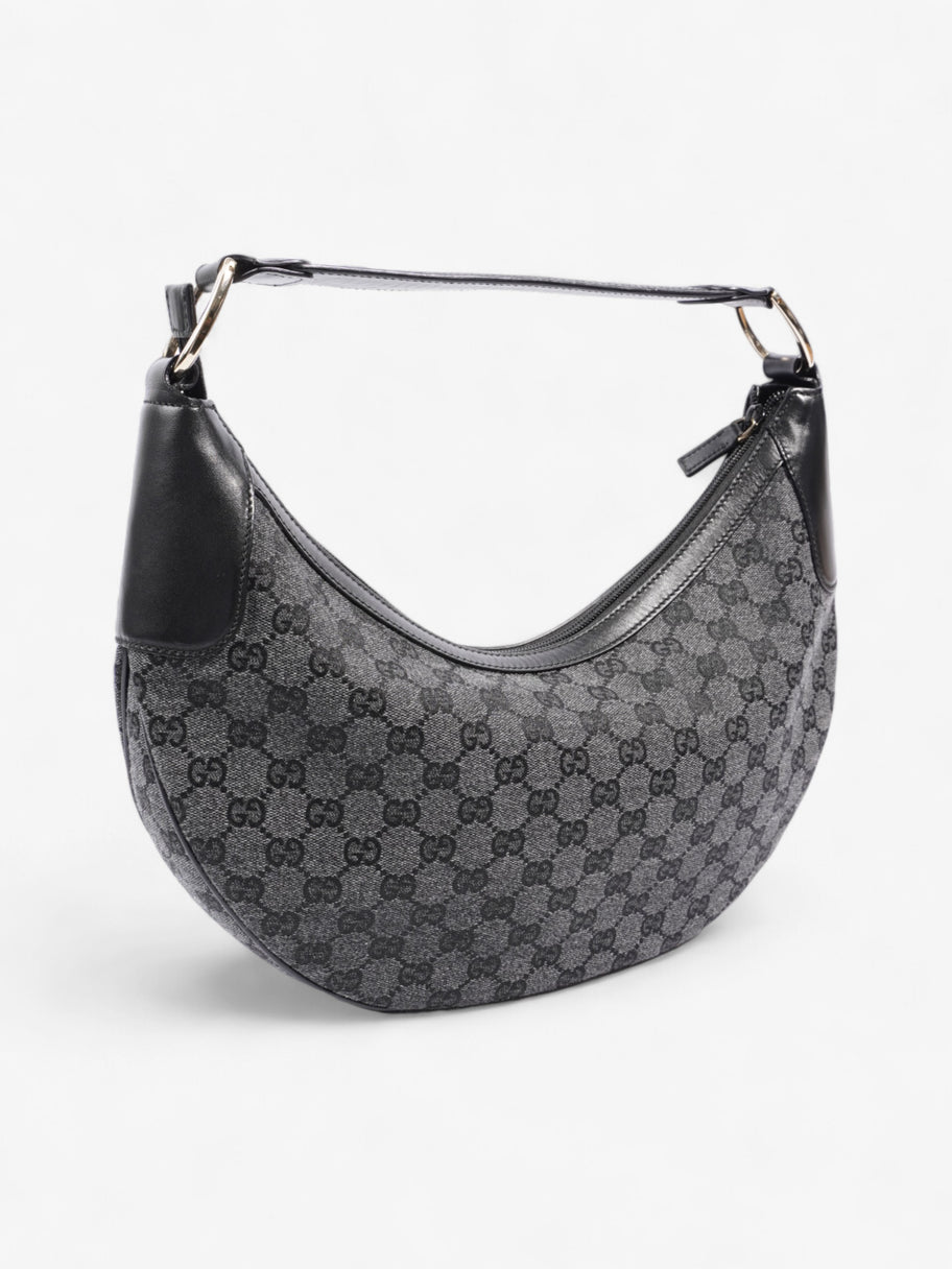 Gucci Half Moon Hobo Black Denim GG Supreme Denim Image 7