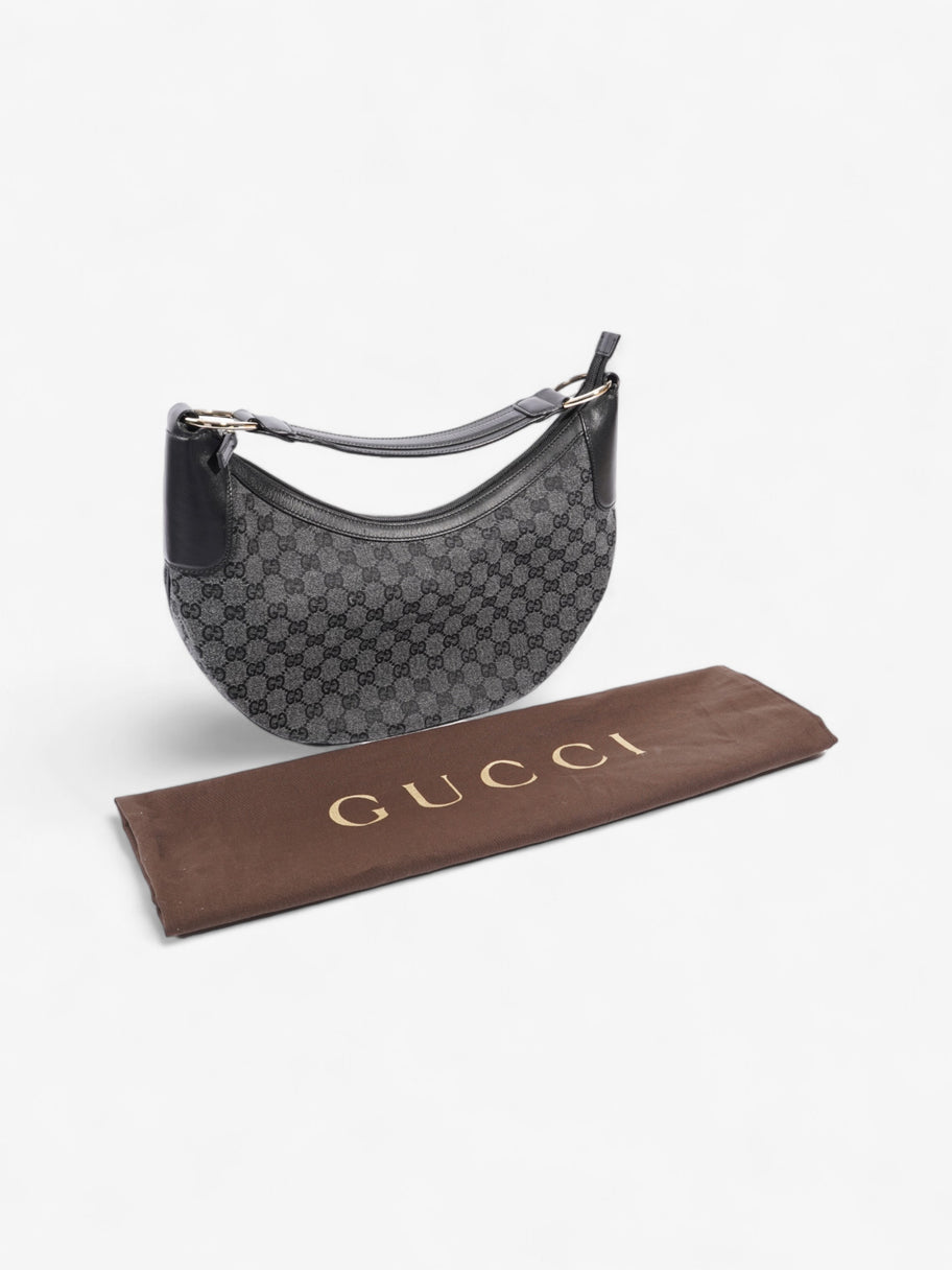 Gucci Half Moon Hobo Black Denim GG Supreme Denim Image 10