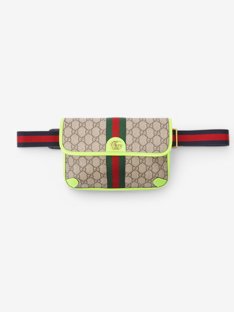  Gucci Ophidia Belt bag Beige  / Green / Red Coated Canvas