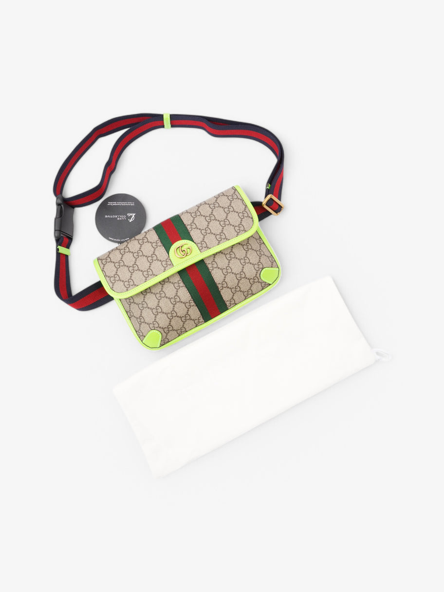 Gucci Ophidia Belt bag Beige  / Green / Red Coated Canvas Image 10