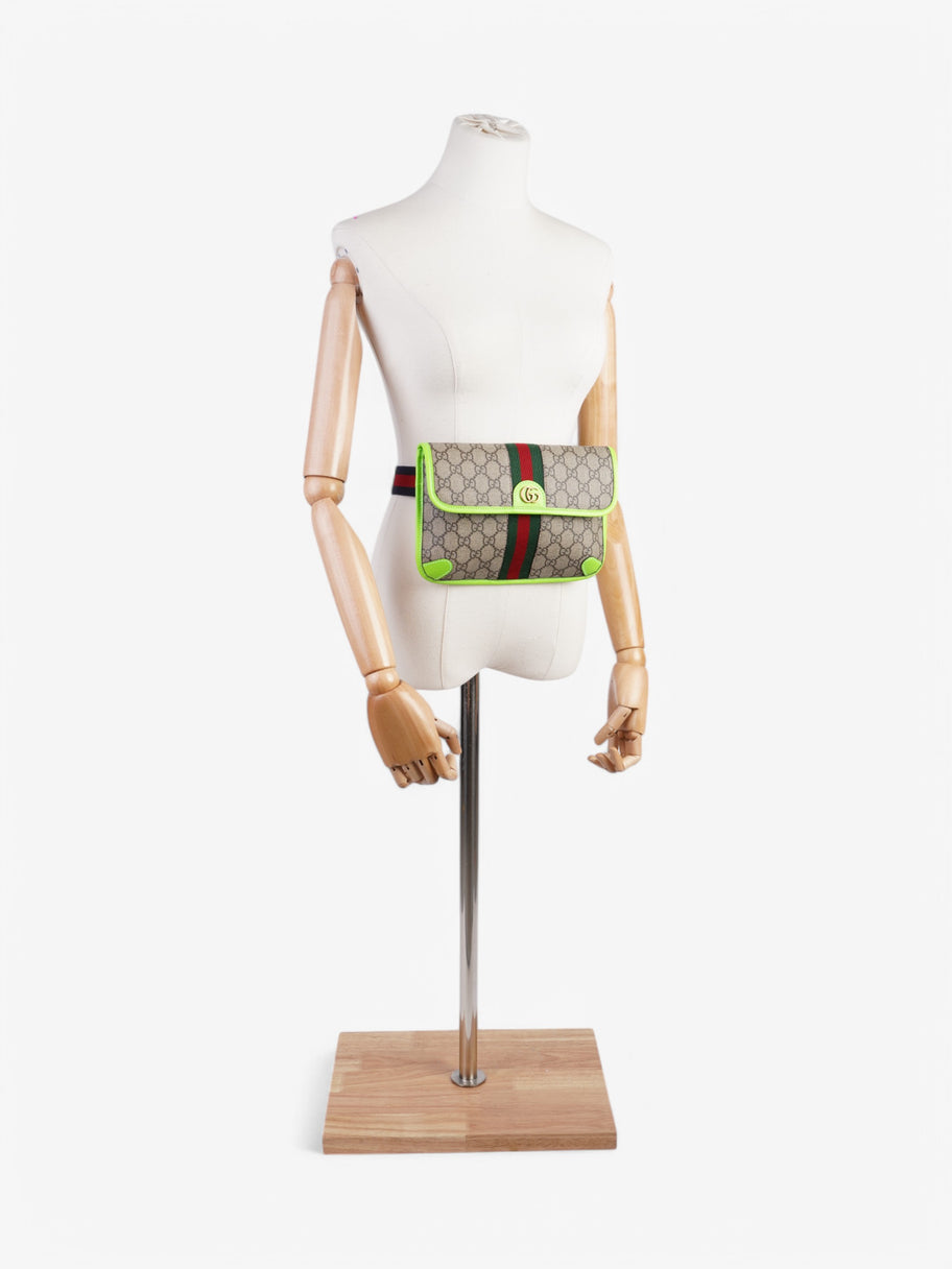 Gucci Ophidia Belt bag Beige  / Green / Red Coated Canvas Image 2